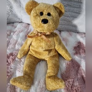 Rare Cashew Ty Beanie Babbies beige bear!